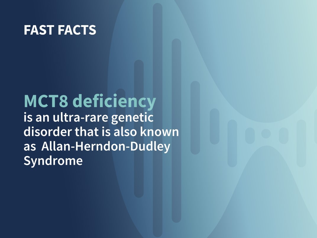 MCT8 deficiency is an ultra-rare genetic disorder that is also known as Allan-Herndon-Dudley Syndrome