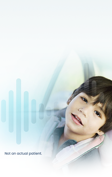 A young boy with MCT8 deficiency.